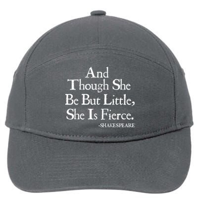 Funny Shakespeare Fierce Quote 7-Panel Snapback Hat