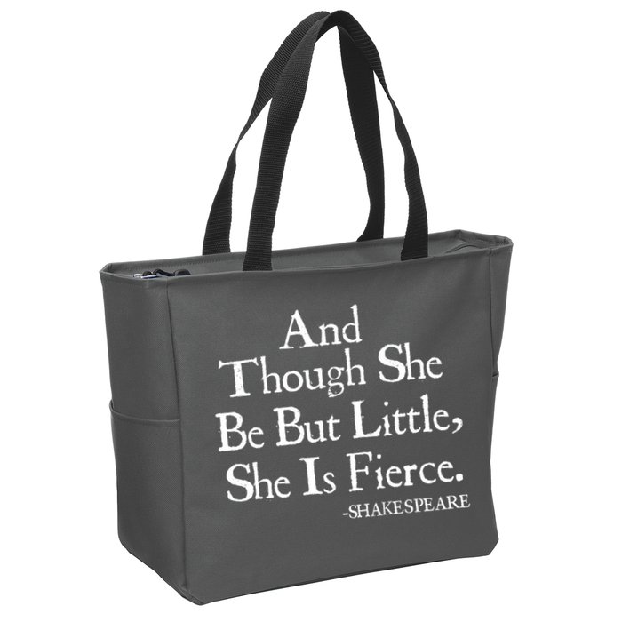 Funny Shakespeare Fierce Quote Zip Tote Bag