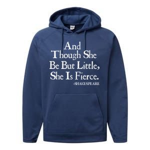 Funny Shakespeare Fierce Quote Performance Fleece Hoodie