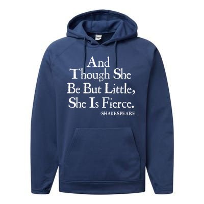 Funny Shakespeare Fierce Quote Performance Fleece Hoodie