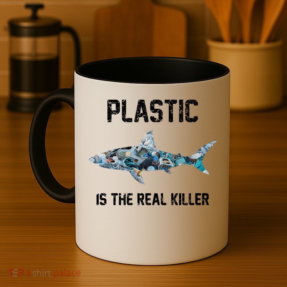Funny Shark Plastic Is The Real Killer Mug