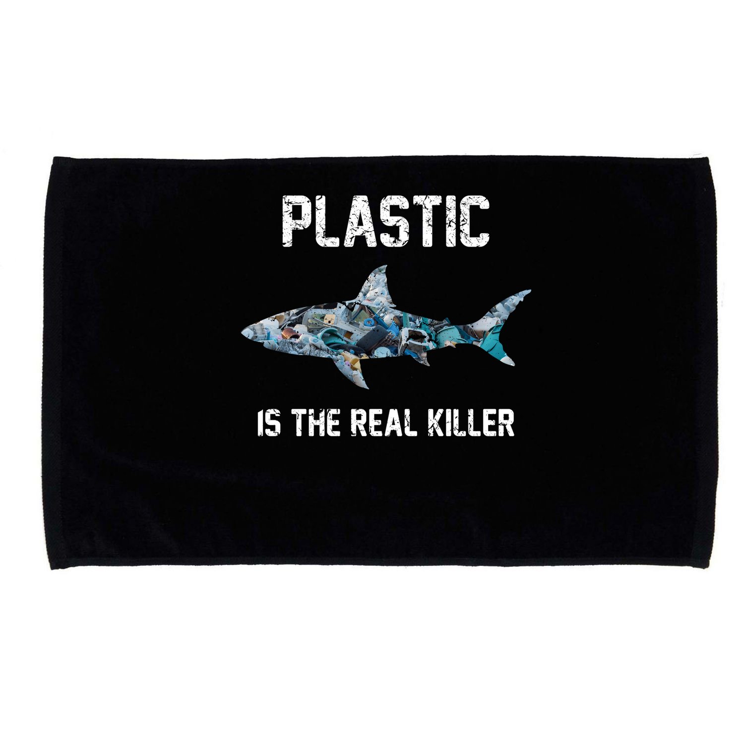 Funny Shark Plastic Is The Real Killer Microfiber Hand Towel