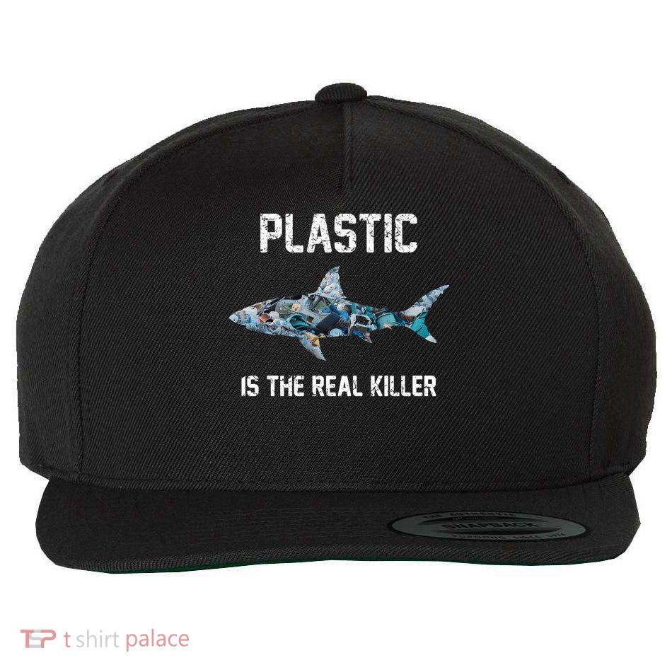 Funny Shark Plastic Is The Real Killer Wool Snapback Cap