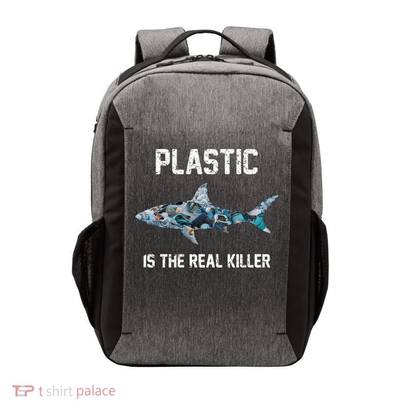 Funny Shark Plastic Is The Real Killer Vector Backpack
