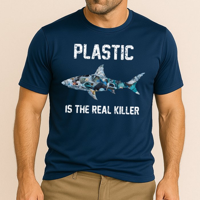 Funny Shark Plastic Is The Real Killer Performance Shirt