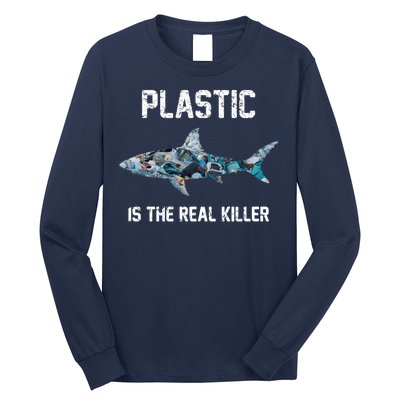 Funny Shark Plastic Is The Real Killer Long Sleeve Shirt