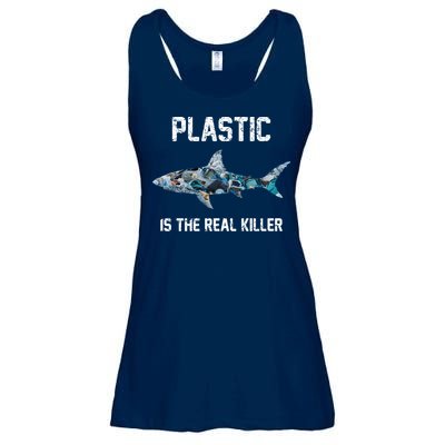Funny Shark Plastic Is The Real Killer Ladies Essential Flowy Tank
