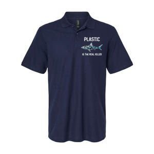 Funny Shark Plastic Is The Real Killer Softstyle Adult Sport Polo