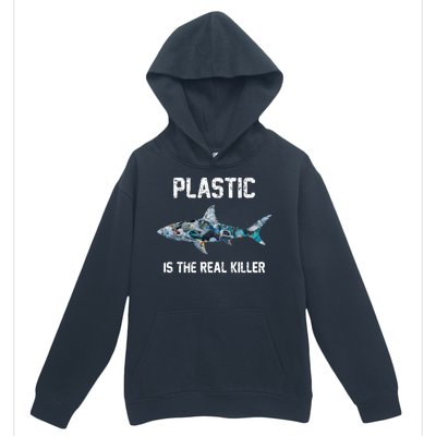 Funny Shark Plastic Is The Real Killer Urban Pullover Hoodie