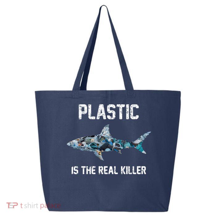 Funny Shark Plastic Is The Real Killer 25L Jumbo Tote