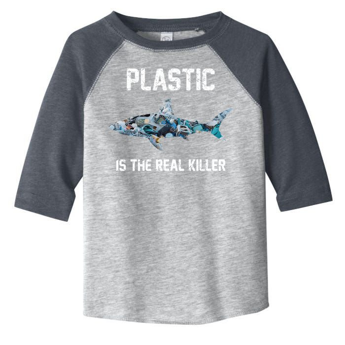 Funny Shark Plastic Is The Real Killer Toddler Fine Jersey T-Shirt
