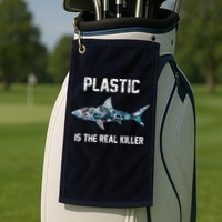 Funny Shark Plastic Is The Real Killer Golf Towel