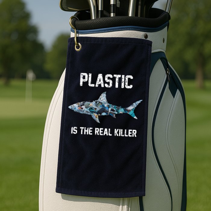 Funny Shark Plastic Is The Real Killer Golf Towel
