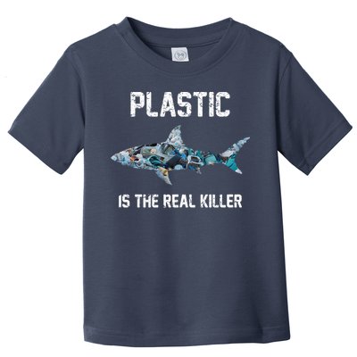 Funny Shark Plastic Is The Real Killer Toddler T-Shirt