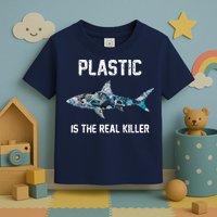 Funny Shark Plastic Is The Real Killer Toddler T-Shirt