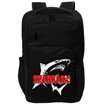 Funny Sharkasm Shark Fan Impact Tech Backpack
