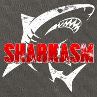 Funny Sharkasm Shark Fan Cotton Canvas Backpack