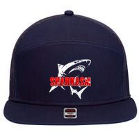 Funny Sharkasm Shark Fan 7 Panel Mesh Trucker Snapback Hat