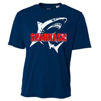 Funny Sharkasm Shark Fan Cooling Performance Crew T-Shirt