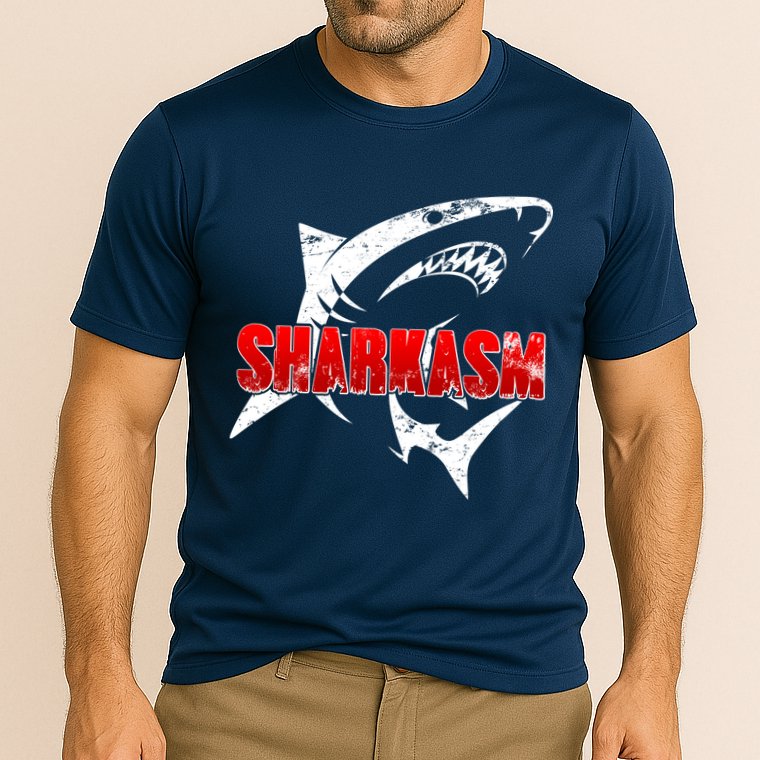 Funny Sharkasm Shark Fan Performance Shirt