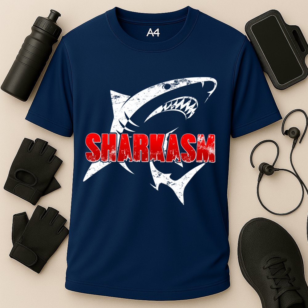 Funny Sharkasm Shark Fan Performance Shirt