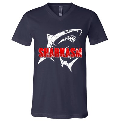 Funny Sharkasm Shark Fan V-Neck T-Shirt