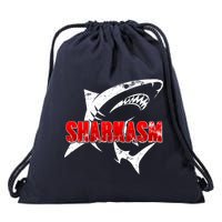 Funny Sharkasm Shark Fan Drawstring Bag