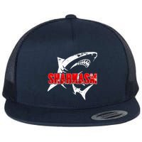 Funny Sharkasm Shark Fan Flat Bill Trucker Hat
