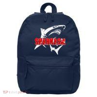 Funny Sharkasm Shark Fan 16 in Basic Backpack