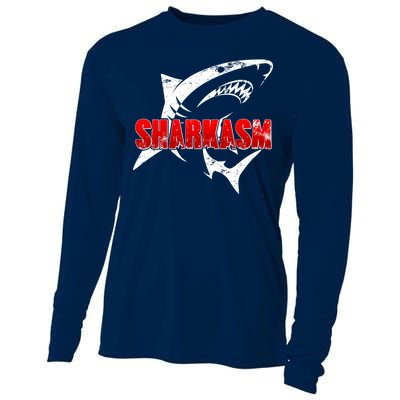 Funny Sharkasm Shark Fan Cooling Performance Long Sleeve Crew