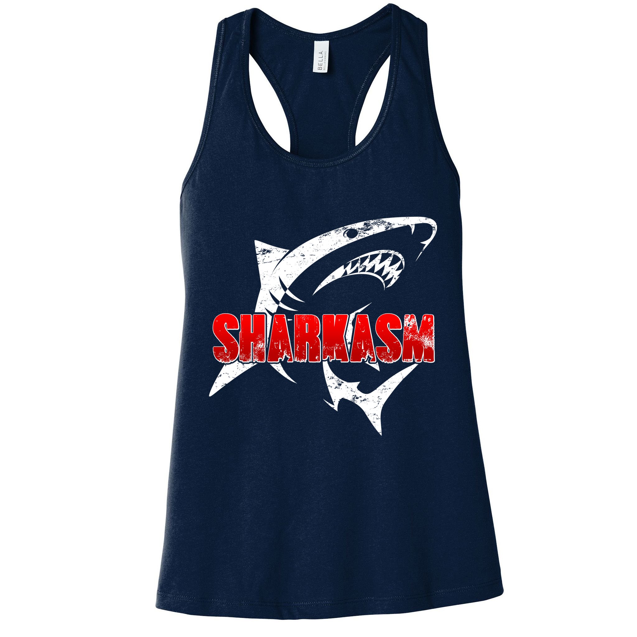 Funny Sharkasm Shark Fan Womens Tank Top