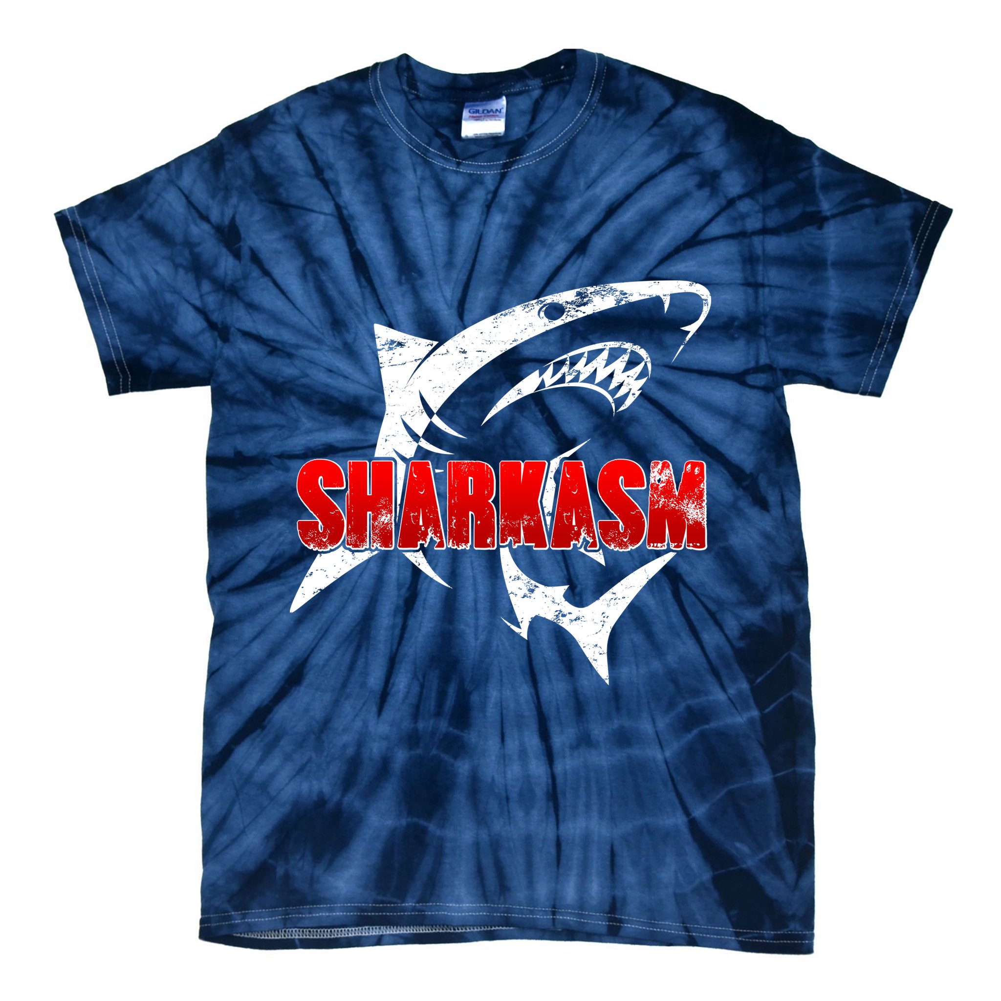 Funny Sharkasm Shark Fan Tie-Dye T-Shirt