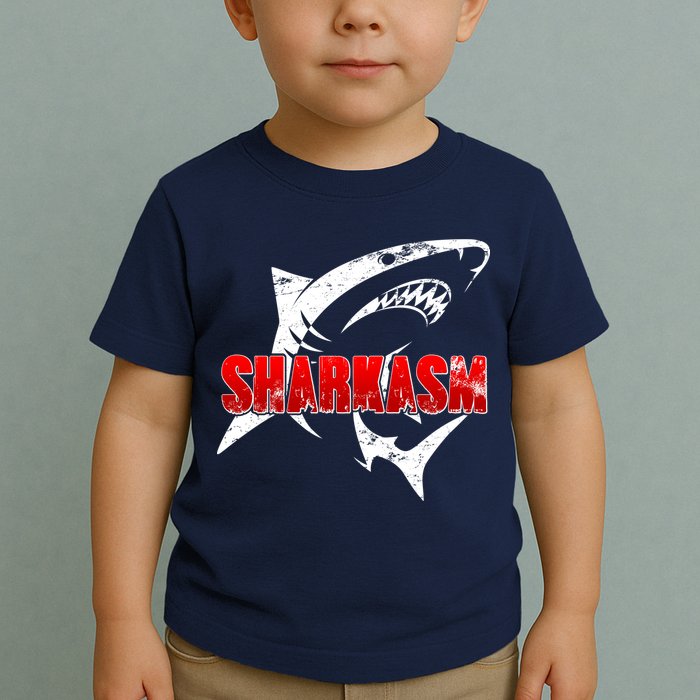 Funny Sharkasm Shark Fan Toddler T-Shirt
