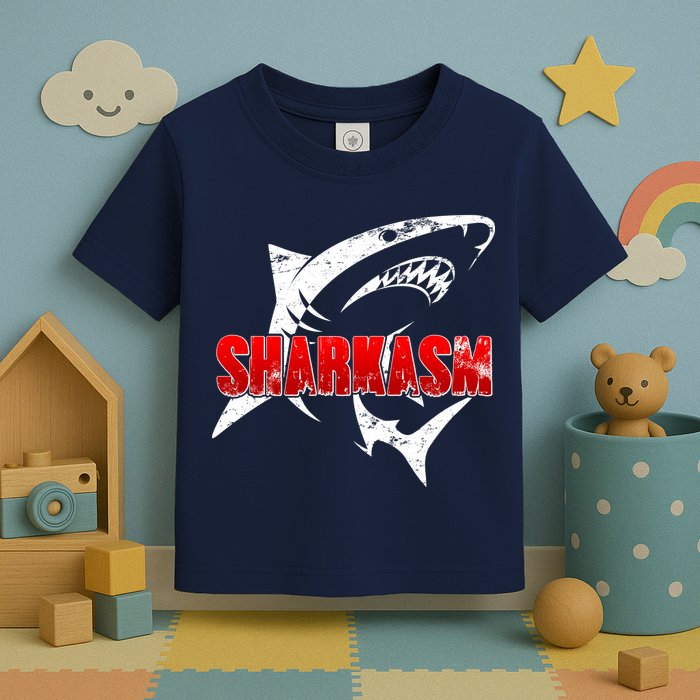 Funny Sharkasm Shark Fan Toddler T-Shirt