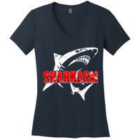 Funny Sharkasm Shark Fan Women's V-Neck T-Shirt
