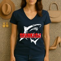 Funny Sharkasm Shark Fan Women's V-Neck T-Shirt