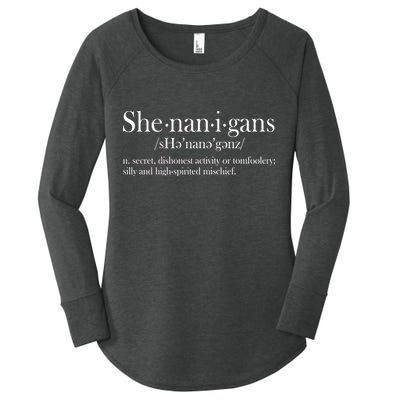 Funny Shenanigans Definition Women's Perfect Tri Tunic Long Sleeve Shirt