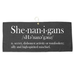 Funny Shenanigans Definition Large Microfiber Waffle Golf Towel