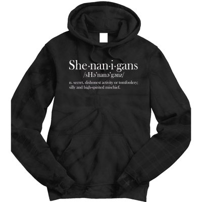 Funny Shenanigans Definition Tie Dye Hoodie