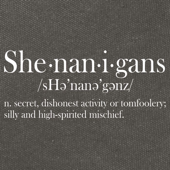 Funny Shenanigans Definition Cotton Canvas Backpack