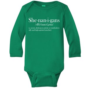 Funny Shenanigans Definition Baby Long Sleeve Bodysuit