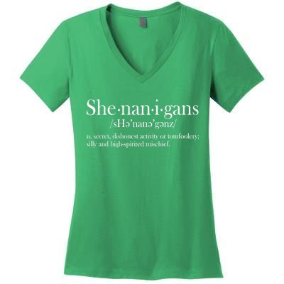 Funny Shenanigans Definition Women's V-Neck T-Shirt