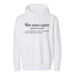 Funny Shenanigans Definition Garment-Dyed Fleece Hoodie