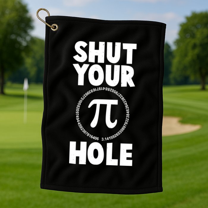 Funny Shut Your Pi Hole 3.14 March 14 Golf Towel