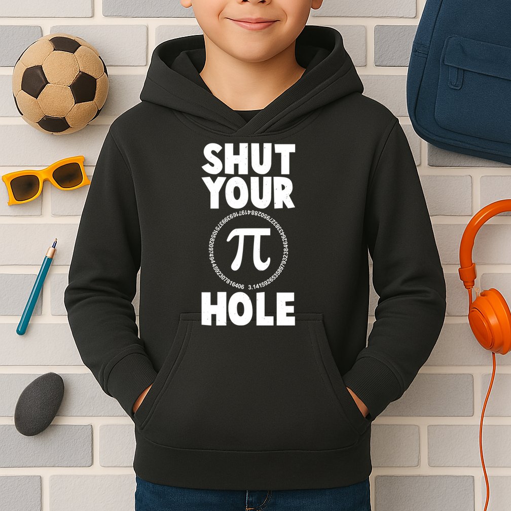 Funny Shut Your Pi Hole 3.14 March 14 Kids Hoodie
