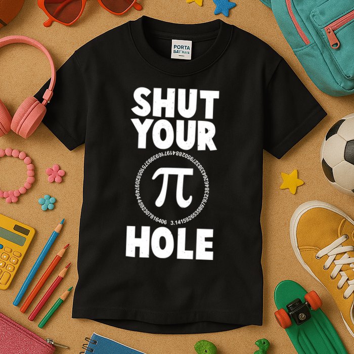 Funny Shut Your Pi Hole 3.14 March 14 Kids T-Shirt