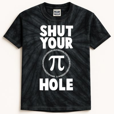Funny Shut Your Pi Hole 3.14 March 14 Kids Tie-Dye T-Shirt