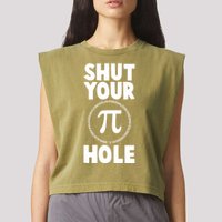 Funny Shut Your Pi Hole 3.14 March 14 Garment-Dyed Women's Muscle Tee