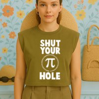Funny Shut Your Pi Hole 3.14 March 14 Garment-Dyed Women's Muscle Tee