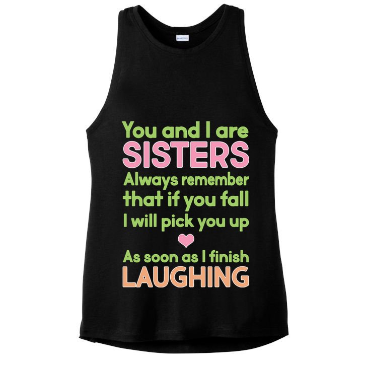 Funny Sisters Laughing Ladies PosiCharge Tri-Blend Wicking Tank